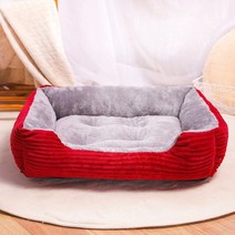 직사각형 dog bed 슬리핑 백 kennel cat 강아지 소파 침대 pet house winter 따뜻한 침대 쿠션 작은 개 legowisko dla kota, 빨간색, xxl 90x70cm