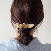일리아노 리본 방울 머리 끈 3개 세트 헤어 고무줄