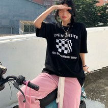 메이킹유 데일리 라운드넥 레터링티셔츠 C7838비팟티