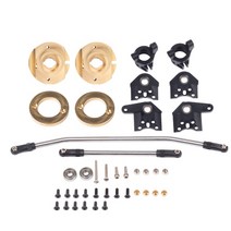 브래스 경감 님이 무거운 무게 AR60 프론트 액슬 스티어링 너클 링크 1/10 RC 락 크롤러 폭격기 축 레이쓰 RR10 90048 90053, [01] A-Black