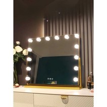 메이크업 분장실 조명 거울 회전식 탁상용 화장대, 회전형-백색62x54+3색무단계디밍(충전모델)
