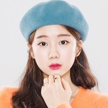 라핑 울 꼭지 베레모 무지 겨울 남자 여성 빵모자