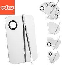 메이크업 믹싱 팔레트 스파츌라 세트 파운데이션 화장품 스텐 스틸 스파츌라 스패츌러, 1.메이크업 [스파츌라] 듀얼 스파츌라