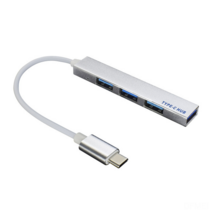 DFMEI USB 세미퍼 타입 C3.1 허브 확장 도크 4 포트 클립 라인 유형 C 허브 USB C 4 포트, 은