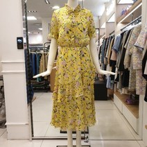 티렌 NC02 로즈패턴 쉬폰롱밴딩원피스 T182-MSE021-YE