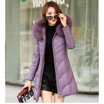 우아한 진짜 모피 후드 루즈핏 슬림 양모 가죽 롱 오버 코트 OK1007 여성용 신제품 겨울 2023