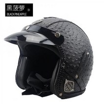 오토바이 용품 매장 보난자 오픈페이스 AGV 덱스톤 레트로버 헬멧 SOL 할리 비틀 쇼에이, V0-58 파인애플 블랙
