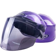 스냅백헬멧 여름 오픈페이스 오픈 페이스 오토바이 헬멧 스쿠터 및 자전거용 하프 베이스볼 캡 자외선 차, 01 purple