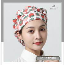 DeLINE 클린캡 캐릭터 주방위생모자, 6개, 10 빨간 딸기
