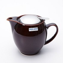 협력업체 제로재팬 도자기 라운드티팟 1인용 350ml 앤틱브라운 (일본티포트/예쁜주방용품/테이블웨어/핸드드립/티포트/주방인테리어소품/도자기티포트 추천)