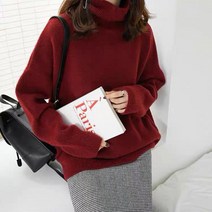 여성 소프트 하이넥 긴팔 니트티 하늘비즈 A31 A303Q522