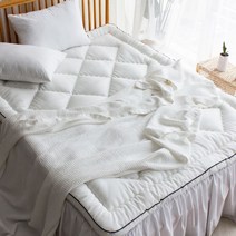 다소미아 시원한 여름토퍼 뱀부 시어서커 냉감토퍼 SS/Q 2color, 뱀부토퍼, 뱀부토퍼 화이트