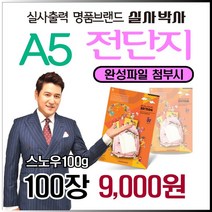 소량전단지, 100장, A5-단면