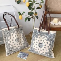 페이즐리 패턴 케주얼 에코백 가방