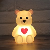 미피 토끼 무드등 수유등 조명 고양이 동물 인테리어조명 캐릭터 집들이선물, 하트 곰