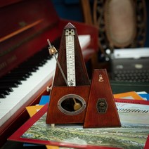 [메트로놈kdm3] 빈티지 엔틱 원목 메트로놈 미나토 Noguchi Works Minato Wooden Metronome