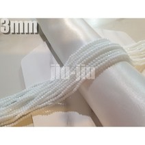 지우지우 크리스탈 론델 컷팅 비즈 3mm 28색 / DIY 비즈공예 동백이반지 마스크스트랩 팔찌 만들기 재료 투명 반투명 불투명 비비드 시드, 26) 화이트 불투명