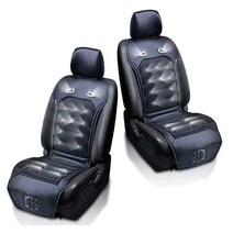 Zone Tech 2팩 쿨링 카시트 쿠션 - 블랙 12V 자동차 편안한 마사지기 쿨링 카시트 쿨러 패드 - 에어컨 시트 커버., 2 Pack