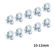 10 PCS/대 자동차 연료 파이프 호스 클램프 미니 아연 도금 된 공기 클립 키트 자동 오일 물 부품 7-16mm 패스너 교체, 10-12mm_CHINA