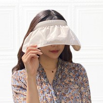 미미샵 썬캡 머리띠 바캉스 투웨이 돌돌이 프릴와이어 프라햇 바캉스 여성 모자 선캡 (5color) 등원룩 접는모자 접는썬캡 휴대용