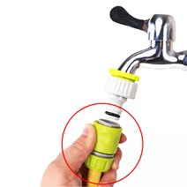 수도꼭지 수도스프레이건 원터치 연결 호스연결어댑터, 1호스연결어댑터-초록