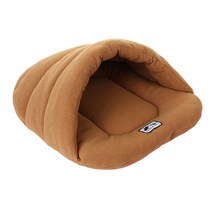 애완용 산책 이동 가방 켄넬 캐리어 눕눕백부드러운 극지 양털 개 침대 겨울용 따뜻한 애완 동물 난방 매, 03 Camel