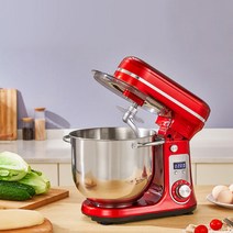 밀가루반죽기 가정용 카페 스탠드믹서 거품기 홈베이킹 믹서기 6L 1200W 6단, 실버