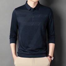 남자긴팔티 가을 롱슬리브티 남성 솔리드 무지 카라넥 비지니스 캐쥬얼 카라셔츠 티셔츠 LM666P60 4995147057