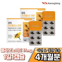 광동 호주산 프로폴리스 추출물 아연 셀레늄 셀렌 60캡슐 1일1캡슐 폴라보노이드17mg 3중복합기능성 propolis, 2박스