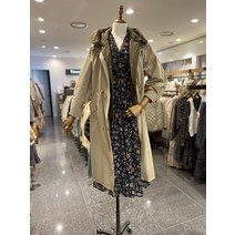 써스데이아일랜드 후드배색 롱 야상 점퍼(T226AJP532W)(1272167)