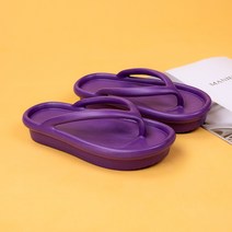 여남커플 여름 홈스테이 아웃도어 일본식 심플 시크 일체형 캐주얼 통굽 4CM 조리 아동용 슬리퍼