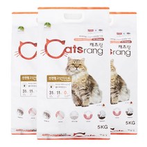 캐츠랑 캣츠랑 전연령 올라이프 5kg 고양이 사료, 3개