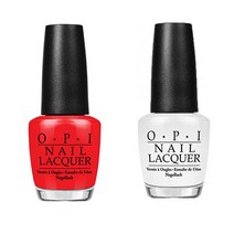 OPI 레드 화이트 폴리쉬 (네일국가고시 시험용)