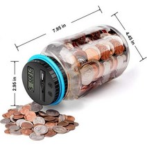 디지털 세는 돈 항아리 18L 돼지 저금통 카운터 LCD 동전 저장 상자 USD EUR GBP Creative Money Box, 02 Euro