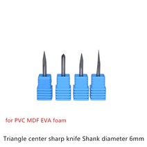 산업용 링크 CNC 공작 기계 6mm 센터 나이프 샤프 커터 플랫 하단 엔드 밀 삼각형, 15 40 degree 0.1mm