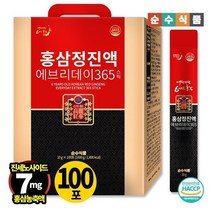 순수식품 6년근 홍삼 진액 홍삼스틱 에브리데이 365 실속형 100포 선물용 패키지, 상세페이지 참조, 상세페이지 참조