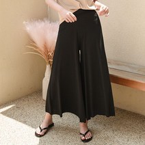 클로젯나인 기획 아이스 A라인 통팬츠 black