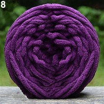 자이언트얀 망고실 벨벳 패브릭 얀 가방 쿠션 방석 만들기 뜨개실2020 DIY 소프트 볼 슈퍼 두꺼운 원사 폴, 17 Dark Purple