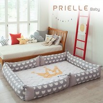 미코 순면 유아 범퍼 쿠션 세트, 핑크