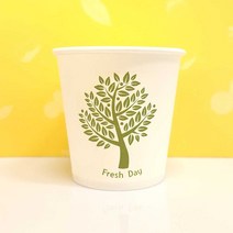 종이컵1000개 6.5온스 단독 나무디자인 자판기컵 185ml 국내생산