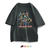 세계일주 여름 남녀공용 편한 순면 반팔 루즈핏 라운드 반팔티 티셔츠 HIUER-35REGJHUI
