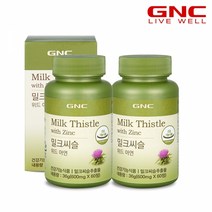 [GNC] 밀크씨슬 위드 아연 (60정) 30일분 x2병(120정)_(50973x2), 단품, 단품