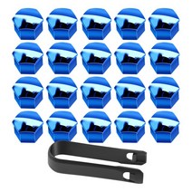 자동차 휠 너트 Renault Megane 2 3 Captur Dacia Duster peugeot용 17mm 자동차 휠 너트 캡 보호 커버 푸, 04 파란
