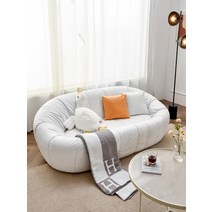 1인용 소파 원룸 북유럽 더블 패브릭 심플 모던 귀여운 호박, 개인, 양털 - 노란색