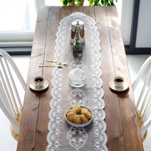 협탁 콘솔 폭좁은 테이블 장식 레이스 러너 식탁매트