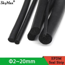 25M 34567890246820mm EPDM O 형 원형 씰링 스트립 방음 방진 발포 고무 씰, 01 Dia 2mm_01 2 Meters