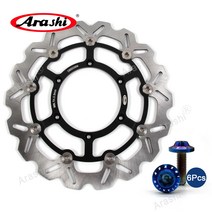 Arashi 오토바이 CNC 완전 부동 플로팅 브레이크 디스크 로터 에 SUZUKI DR-Z S 400 2005 - 2021 DR400Z S 2006 2007 2008 2009, 검정색+파랑나사