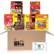 오뚜기 진라면 매운맛 5개+스낵면 5개+ 진짬뽕 4개 +진짜장 4개 +오동통면 4개+김치라면 4개+올따옴물티슈