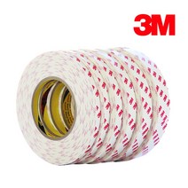 3M 4421 PE 폼 백색 양면테이프 10M, 12mm, 12mm