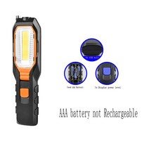 감성 전구 알전구 캠핑 USB 충전식 LED 손전등 작업 조명 램프 토치 지원 작업장 자동차 수리를 위한 회전 후크 스탠드, [03] Not Rechargeable Yel